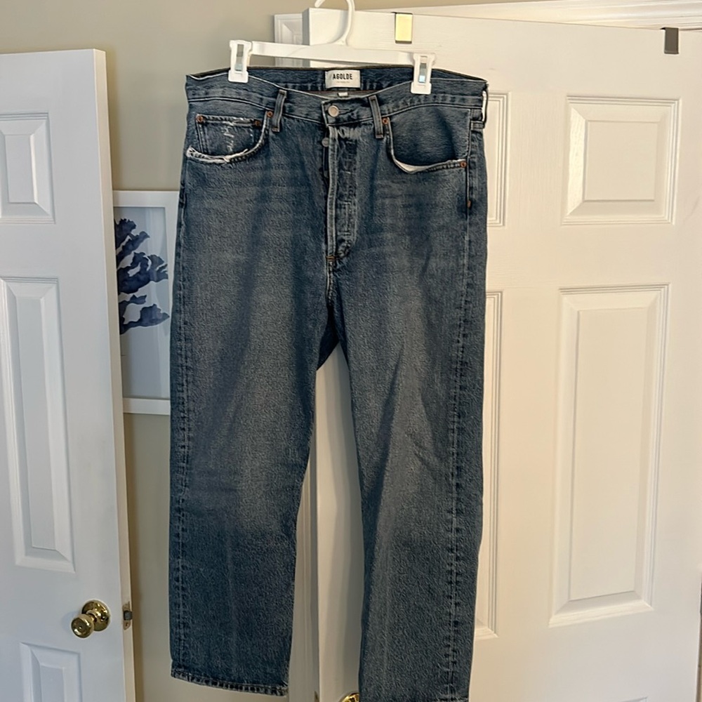 Agolde 90s crop mid rise straight jeans